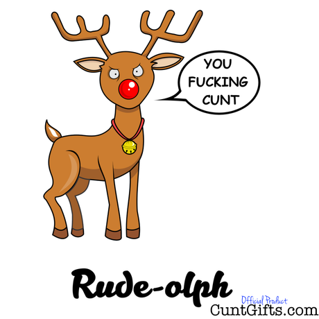 Rude Olph You Fucking Cunt - Apron Design