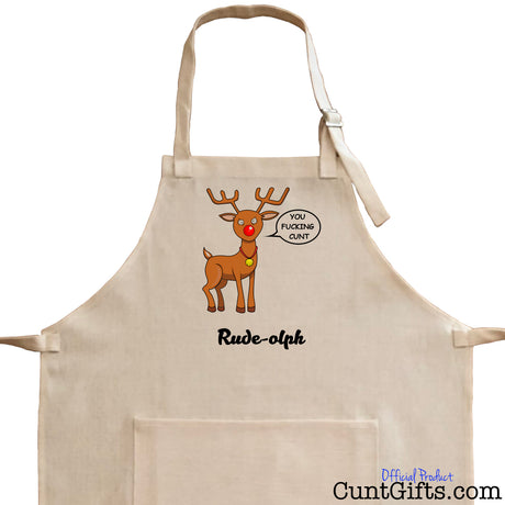 Rude Olph You Fucking Cunt - Apron Close Up