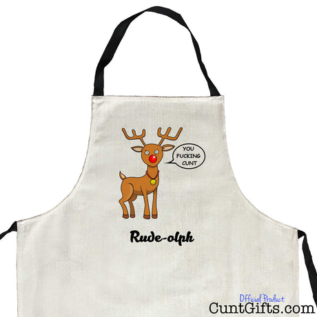 Rude Olph You Fucking Cunt - Apron Close Up