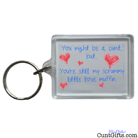 "Scrummy Little Love Muffin" - Keyring
