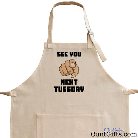 See You Next Tuesday - Apron close up