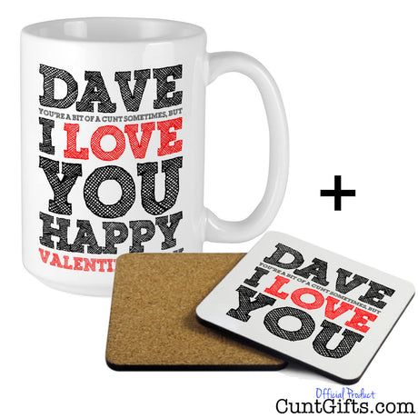 Sometimes You're Bit of a Cunt - Personalised Mug and Drinks Coaster