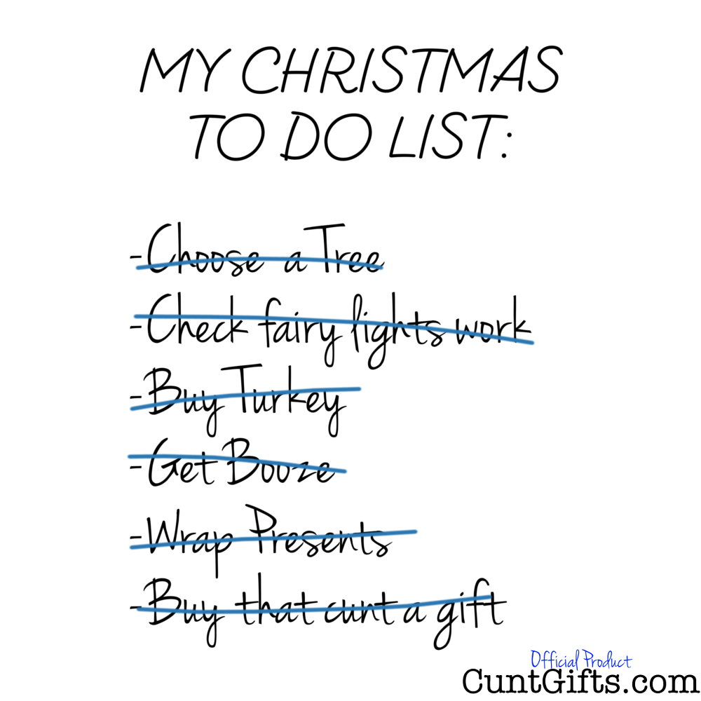 To Do Christmas Cunt Apron Design