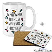 Twinkle Twinkle Little Cunt - Mug and Drinks Coaster