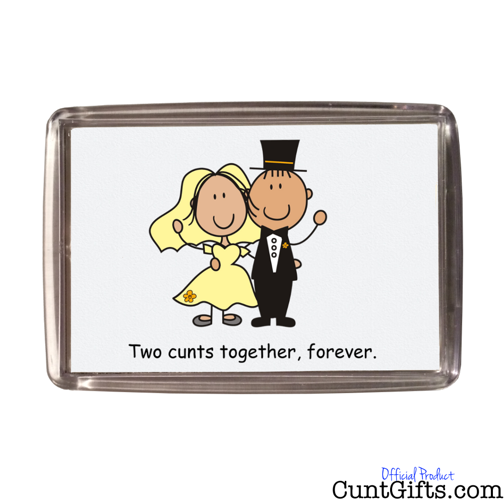 Two Cunts Together Forever on Card - Magnet