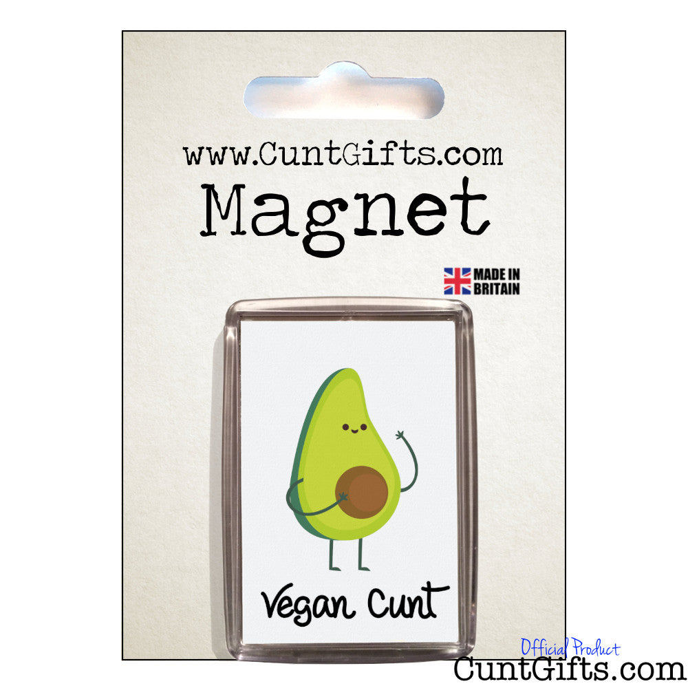 Vegan Cunt - Magnet in Packaging - Avocado