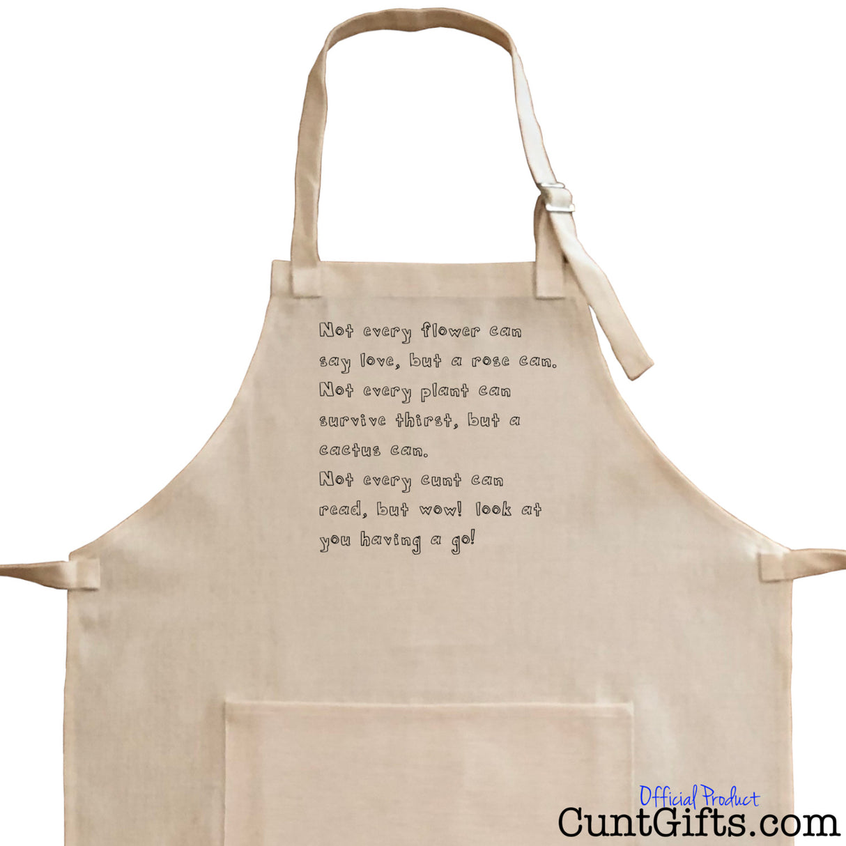 Wow - Not every cunt can read - Apron - Close Up