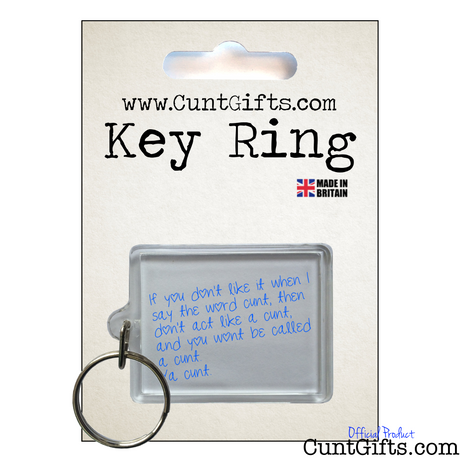 Ya Cunt - Key Ring in packaging