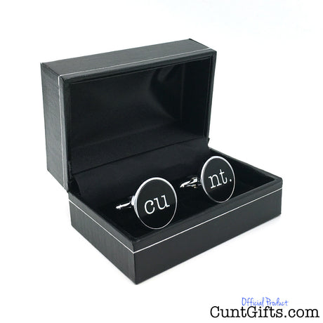 cu nt - Black Cufflinks Boxed Angle