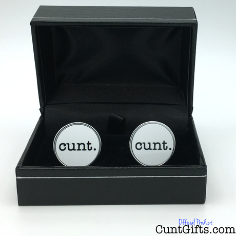 cunt. - Cufflinks in White - Boxed
