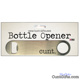 "cunt" - Bottle Opener in packaging