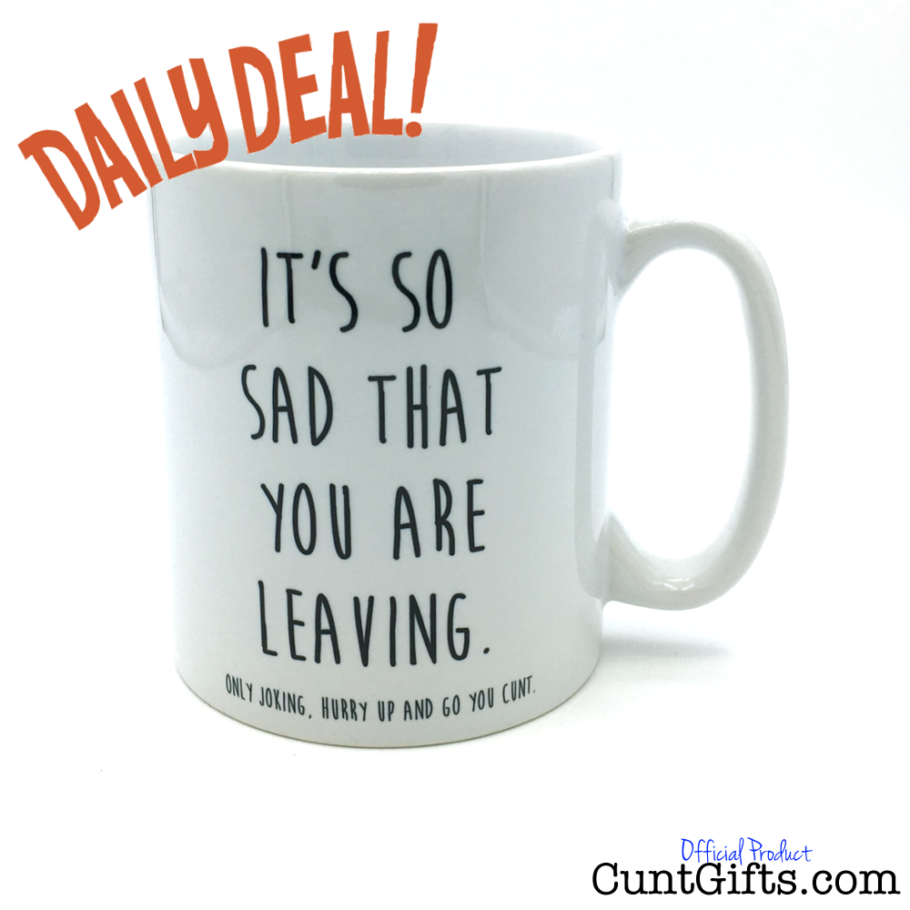 Get £3 off this leaving mug - 24 hours only