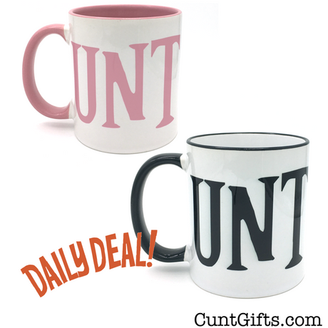 UNT Cunt Mugs in Pink and Black