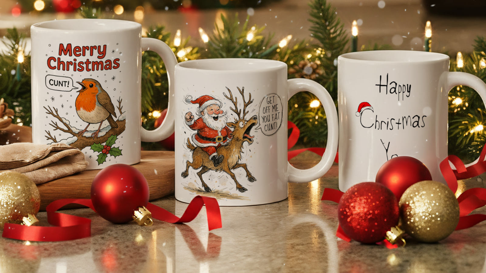 New Christmas Cunt Mugs for 2025 (Plus a Classic Favourite)
