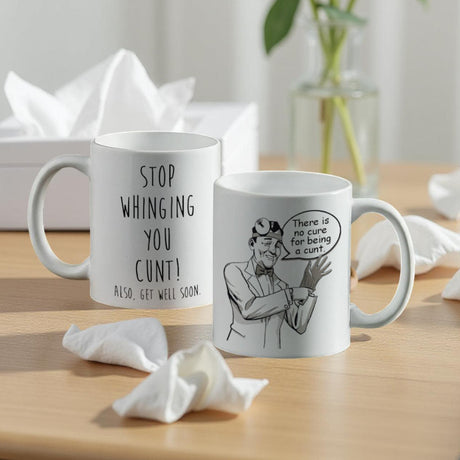 Funny get well soon cunt mugs – the rudest way to wish someone a speedy recovery.