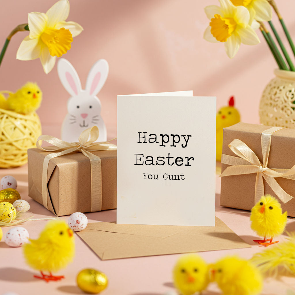 Offensive Easter cunt cards and gifts funny and slightly naughty treats for a not-so-traditional celebration.