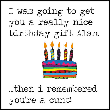 I remembered you're a cunt - Card and Gift Collection