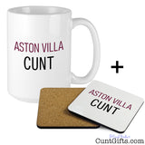 Aston Villa Cunt Mug and Drink Coaster