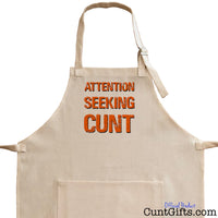 Attention Seeking Cunt - Cooking Apron Close-Up