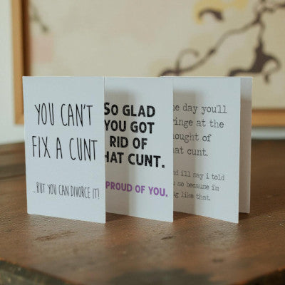 Breakup & Divorce Cunt Card Range