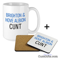 Brighton & Hove Albion Cunt Mug and Drink Coaster