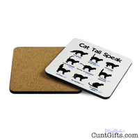 Cat Tail Speak - Drinks Coaster Both Sides