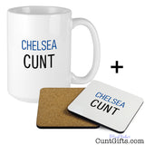 Chelsea Cunt Mug and Drink Coaster