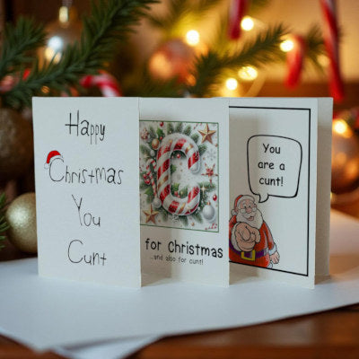 Christmas Cunt Card Collection of Festive Designs
