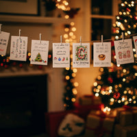 Christmas Multipack 2 Cards on string by tree