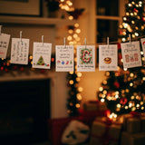 Christmas Multipack 2 Cards on string by tree