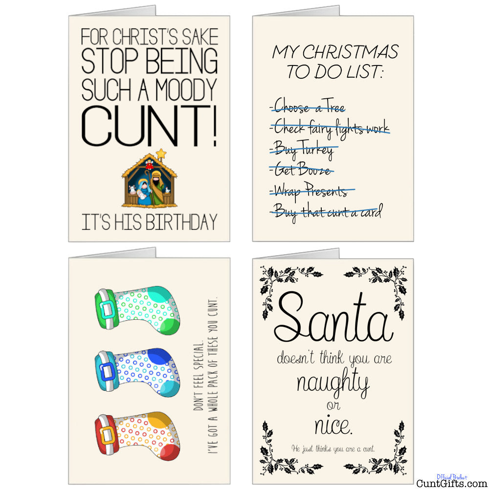Christmas Cunt Cards  Multipack 5-8