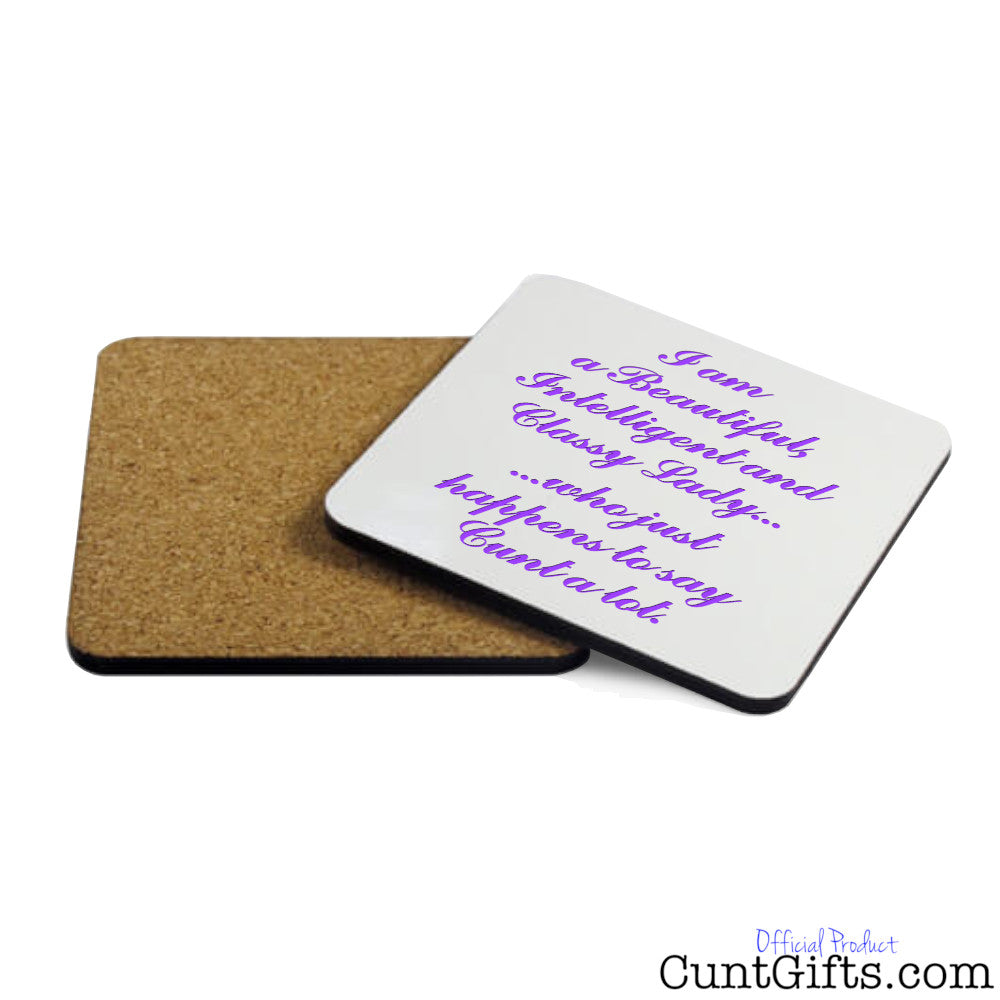 Classy Lady Who Says Cunt - Coaster Both Sides