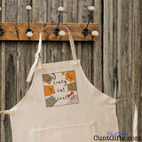 Crazy Cat Cunt - Cooking Apron hanging on hook