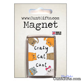 Crazy Cat Cunt - Fridge Magnet in packaging