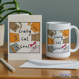 Crazy Cat Cunt Mug and Card