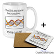 "The DNA Test - You're a cunt" - Mug and drink coaster combo
