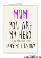 Dad Thinks You're A Cunt - Mother's Day Card