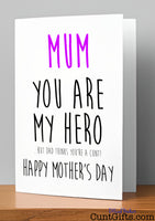 Dad Thinks You're A Cunt - Mother's Day Card on Shelf