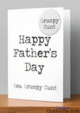 Happy Father's Day You Grumpy Cunt - Card & Badge on Shelf
