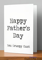 Happy Father's Day You Grumpy Cunt - Card on Shelf