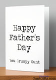Happy Father's Day You Grumpy Cunt - Card on Shelf