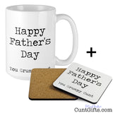 Happy Father's Day You Grumpy Cunt - Mug and Drink Coaster