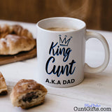 King Cunt Dad - Mug with coffee and croissants