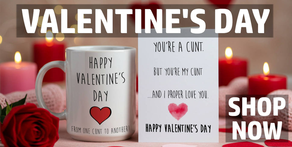 Valentine's Cunt Mug and Card Banner