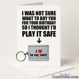 Birthday Cunt Card & Keyring - 12 Options