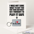 Funny birthday card and keyring combo with "I Love to Say Cunt" keyring – funny and sweary from Cunt Gifts