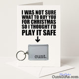Christmas Cunt Card & Keyring - 12 Options