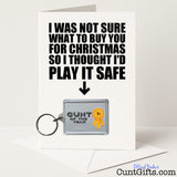 Funny Christmas card and keyring combo with "Cunt of the Year" keyring – hilarious and rude from Cunt Gifts
