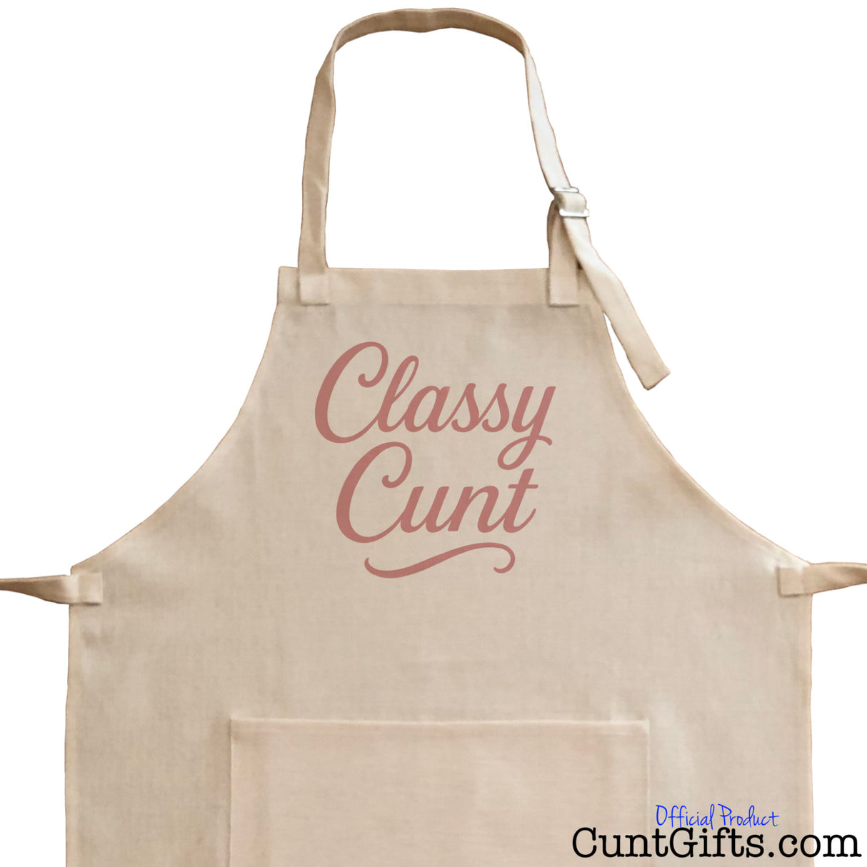 Classy Cunt Cooking apron up close