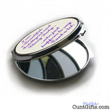 Classy Lady Who Says Cunt A Lot - Compact Mirror open angled